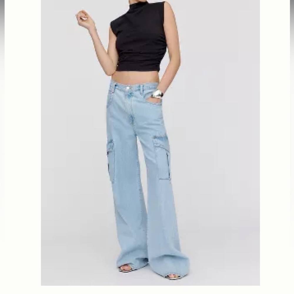 Agolde Minka High Rise Wide-leg Cargo Jeans